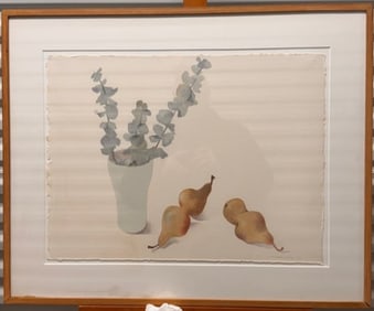 Vintage Maine California Woman Artist Susan Headley Van Campen watercolor Signed 1979