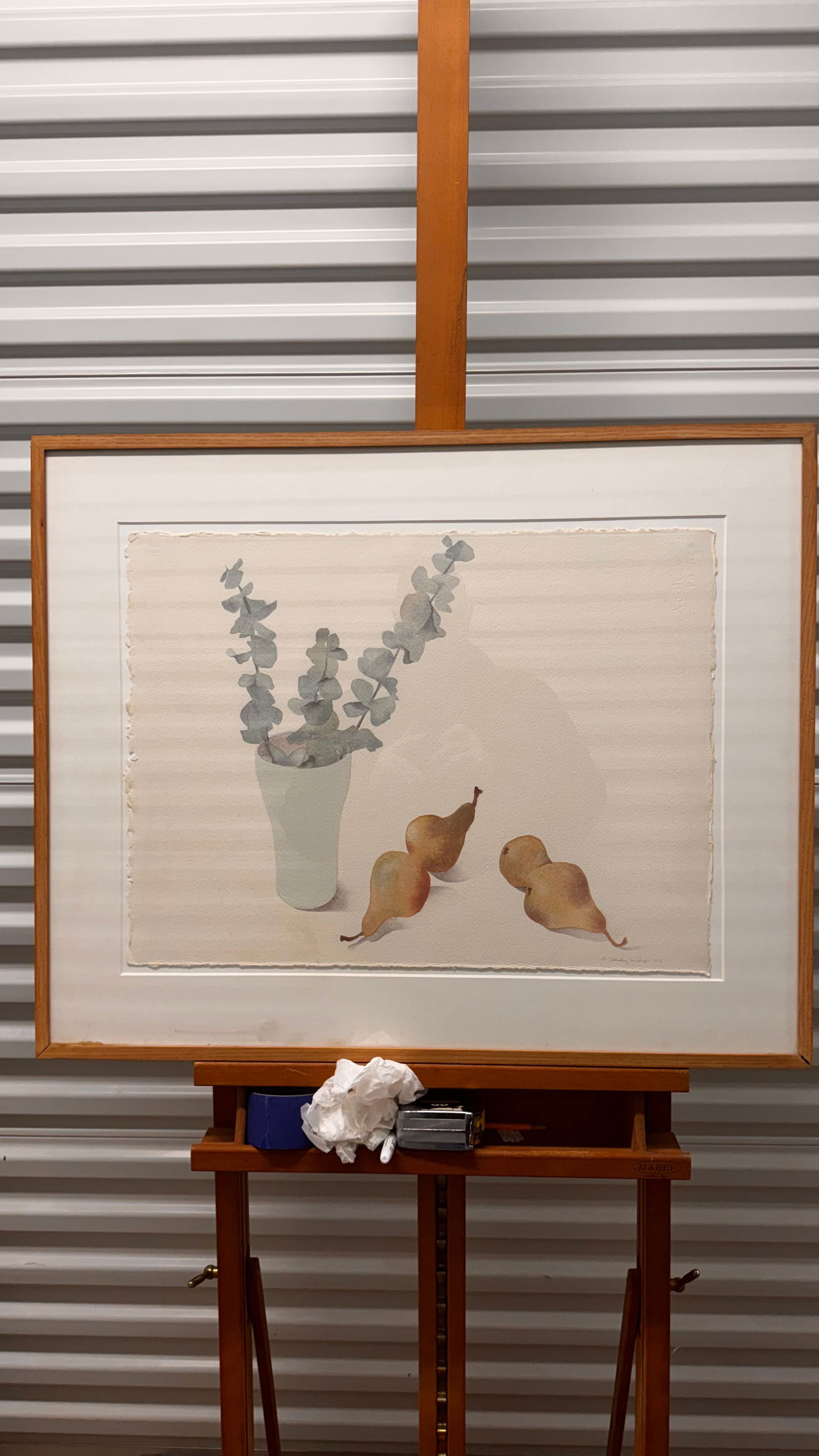 Vintage Maine California Woman Artist Susan Headley Van Campen watercolor Signed 1979 (1 of 6)