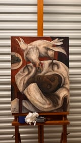 Modern Abstract Mystery Colored Lithograph Signed