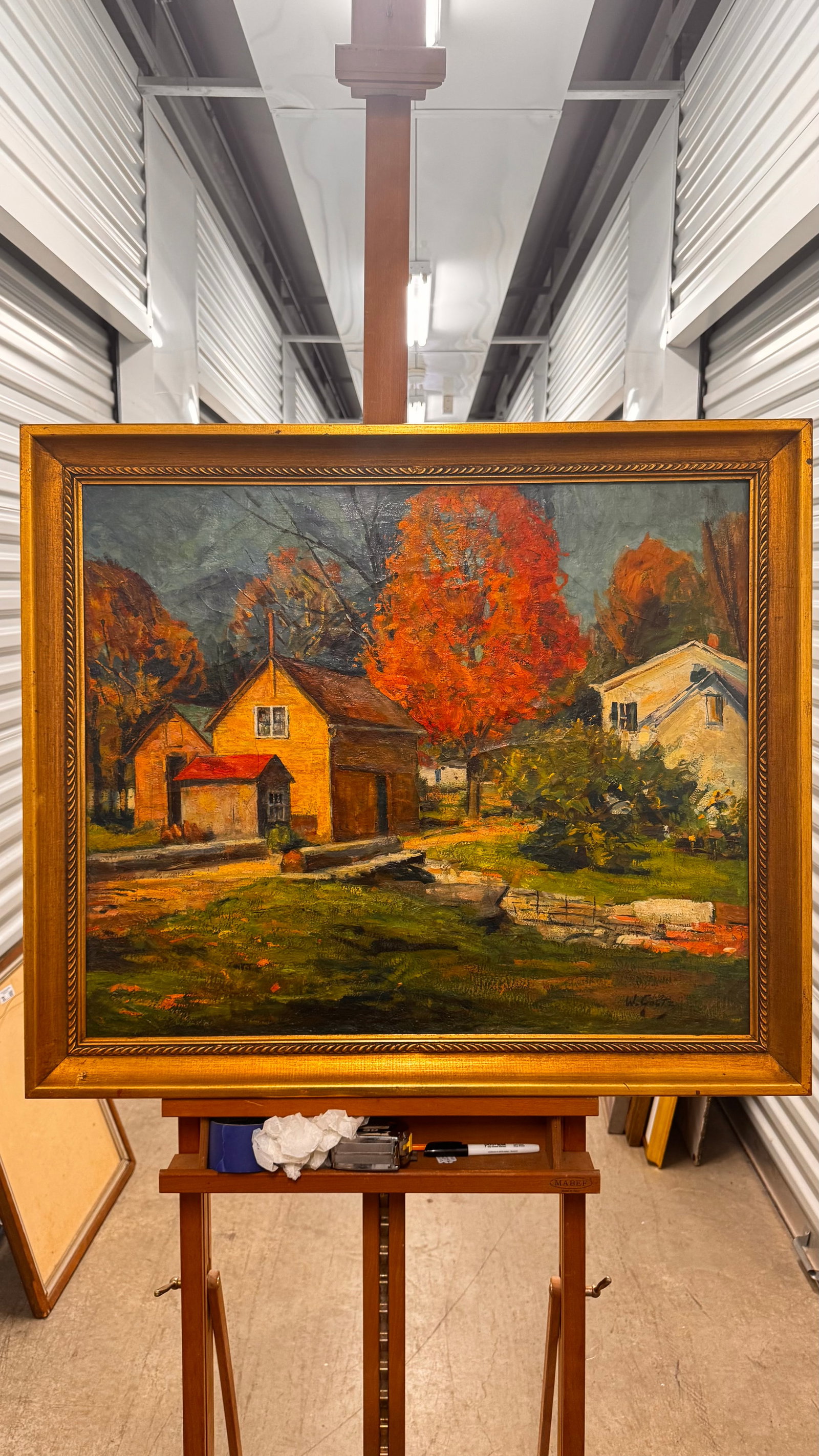 Vintage American Impressionist Woodstock New York Artist Walter Goetz Signed: Vintage American Impressionist Woodstock New York Artist Walter Goetz Signed, 25 x 30", 30 x 35" Framed He studied at the Art Student's League in New York.He exhibited paintings at the Art Institute o