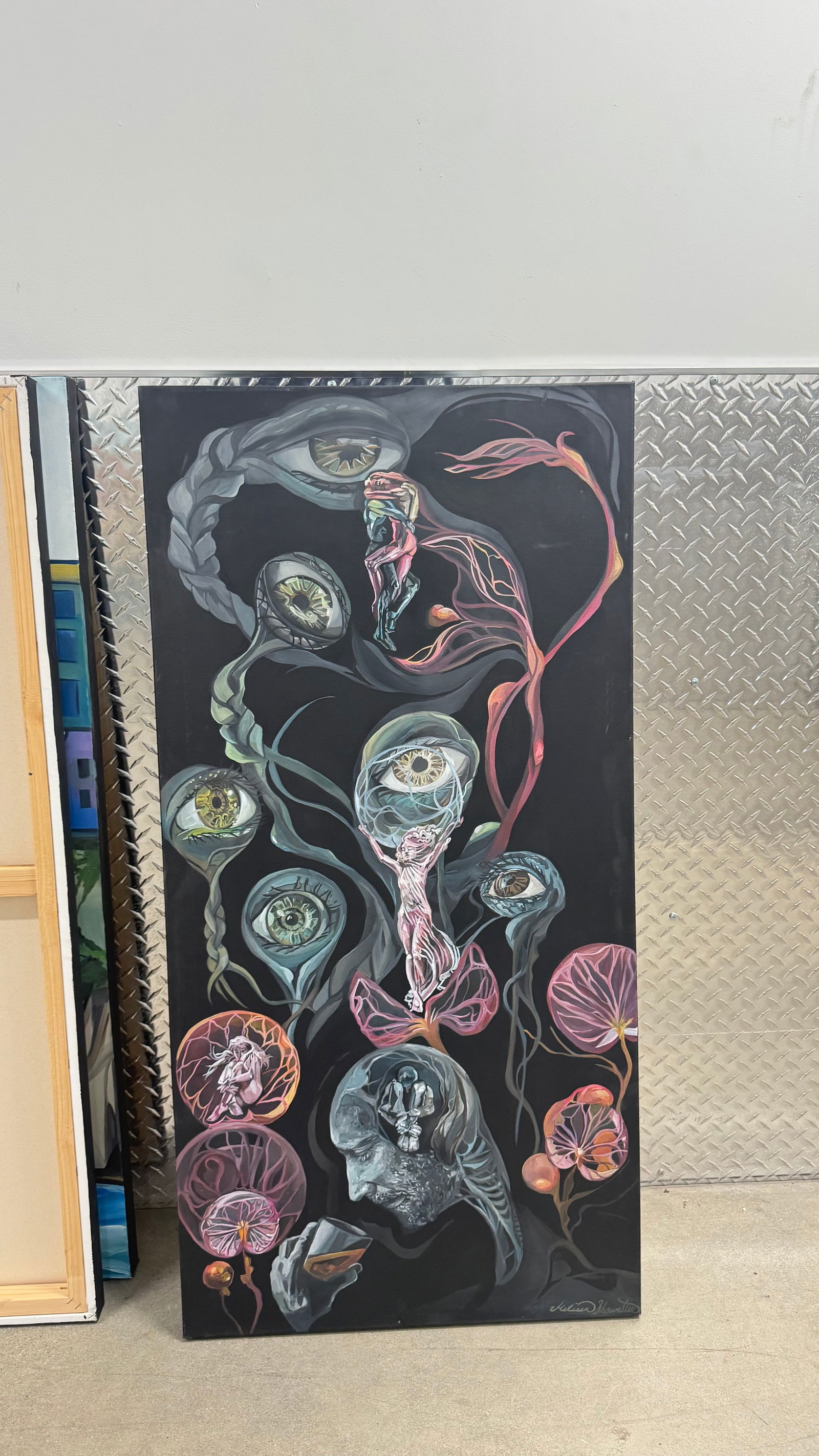 Melissa Showalter Abstract Surrealist Oil Painting Signed (1 of 5)