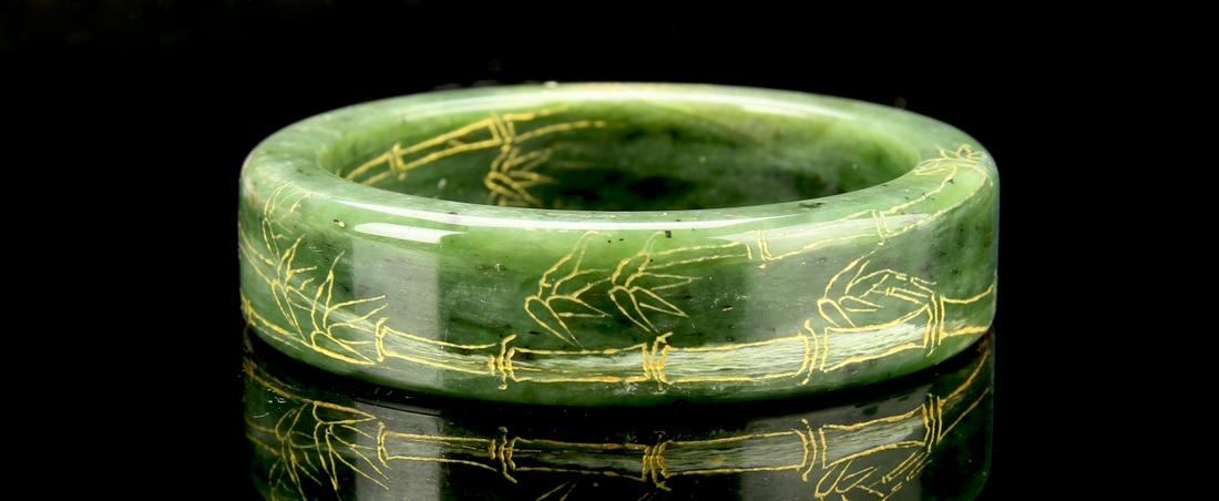 Chinese Spinach Jade Bangle (1 of 1)