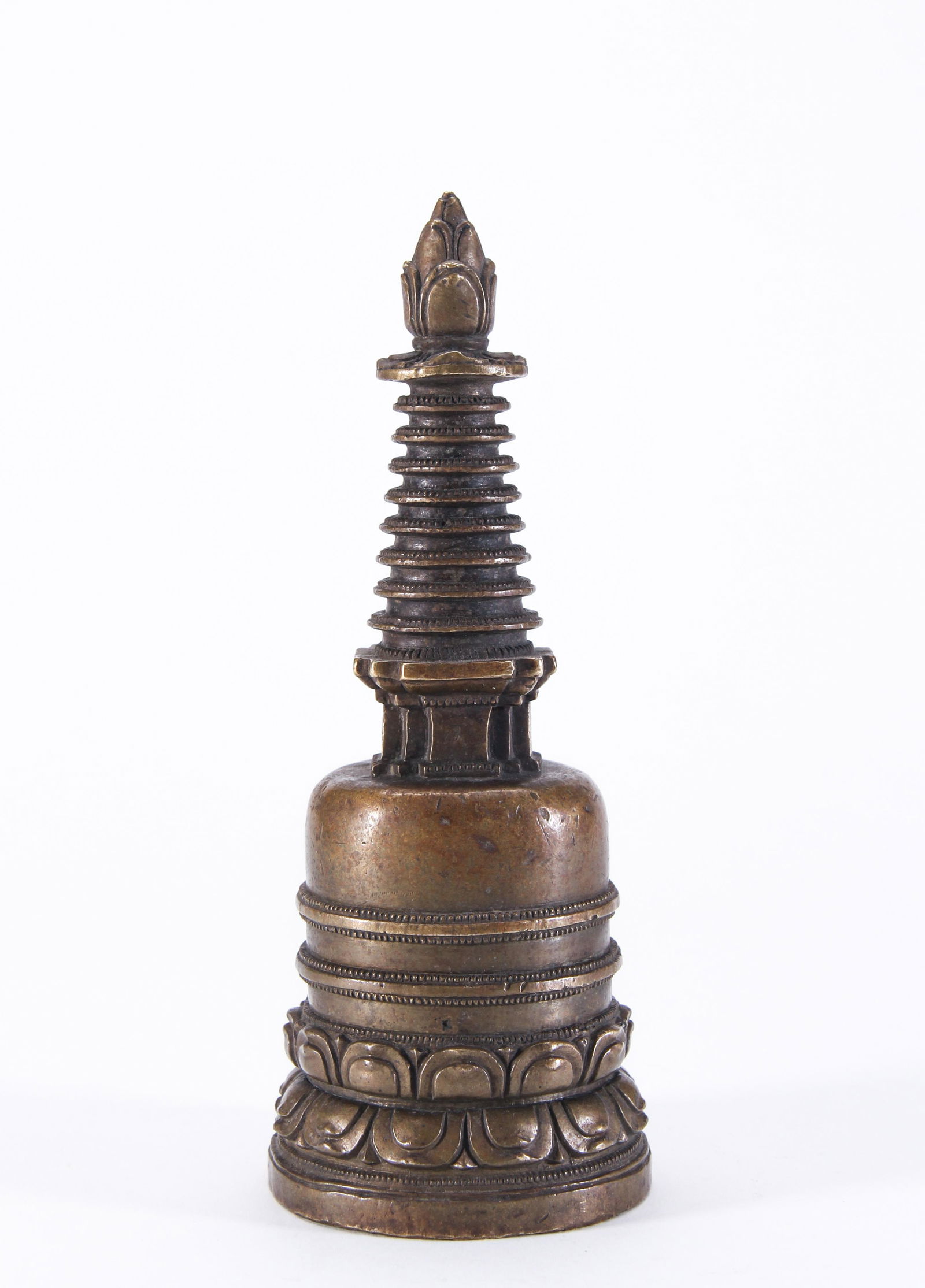 China, 19C.,A bronze dagoba (1 of 6)