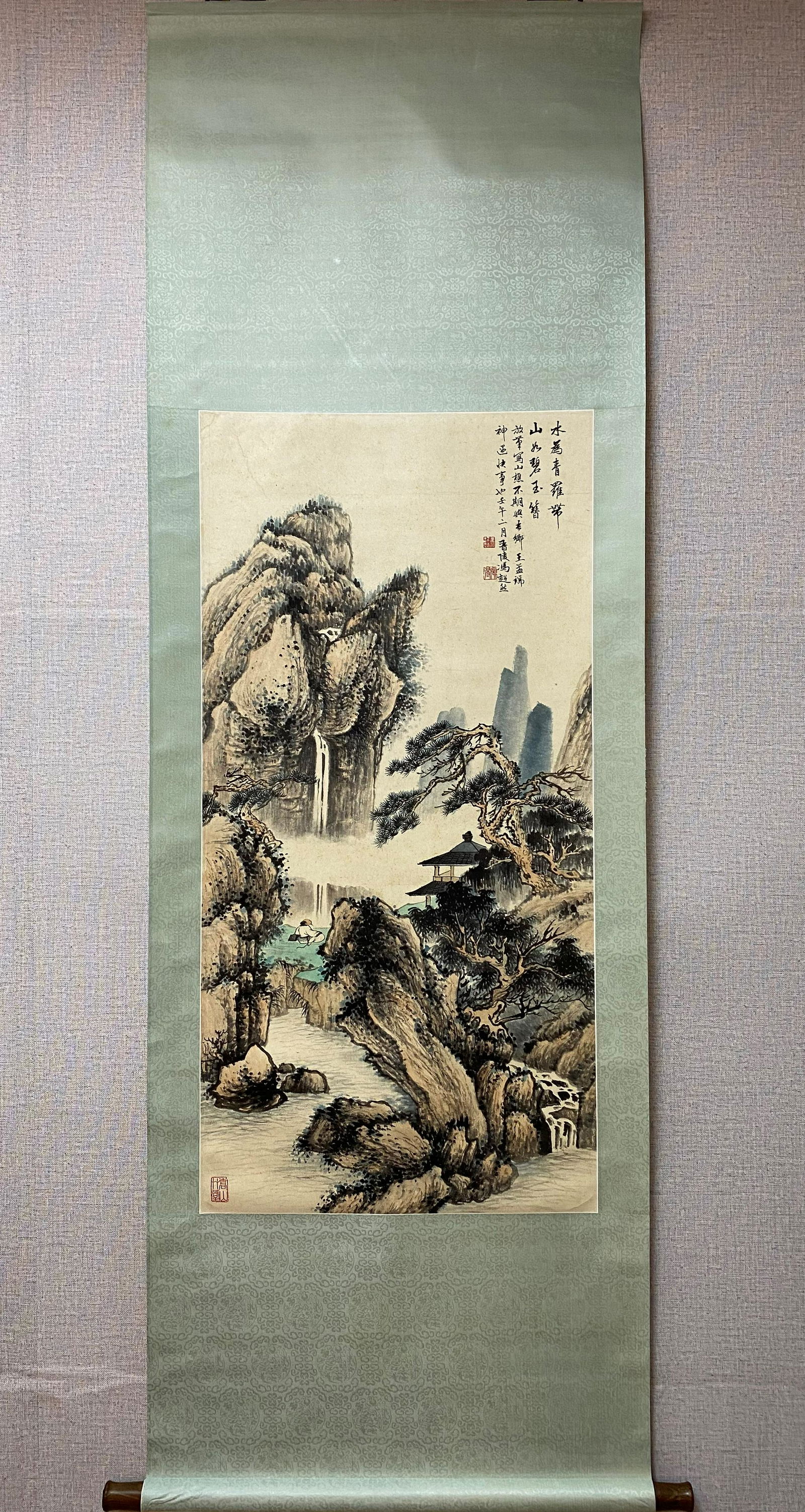 China. A scroll painting by Feng Chaoran (1 of 6)
