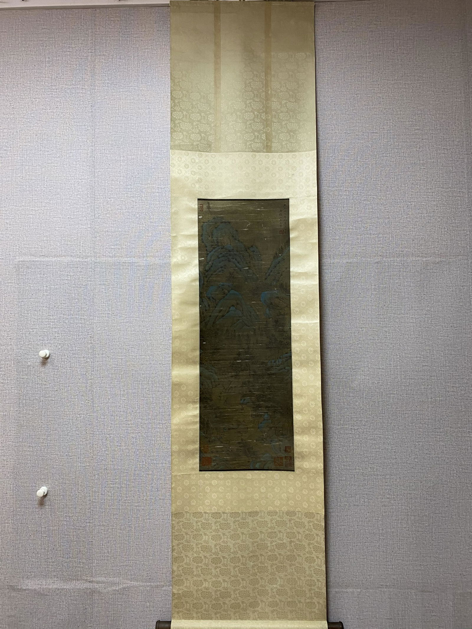 China. A scroll painting by Wang Meng: China. A scroll painting by Wang Meng. Size: 2.72*0.95in.