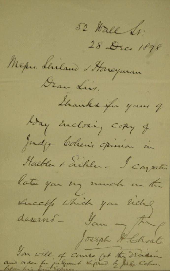 Lawyer JOSEPH H CHOATE - ALS (1 of 1)