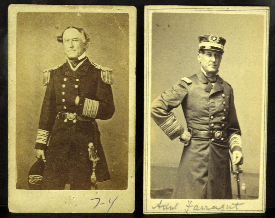 (DAVID G FARRAGUT) - Two CDV's in Uniform (1 of 1)