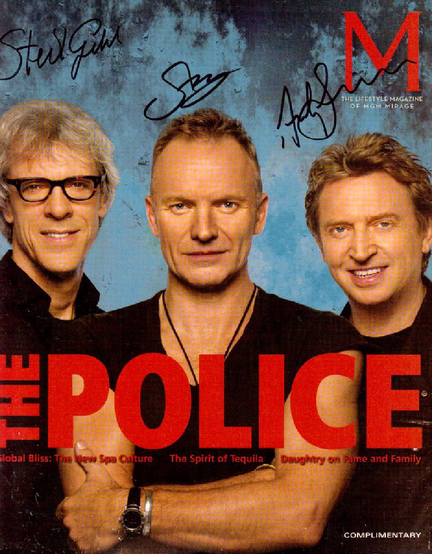 British Rock Group THE POLICE - Magazine Signed (1 of 1)