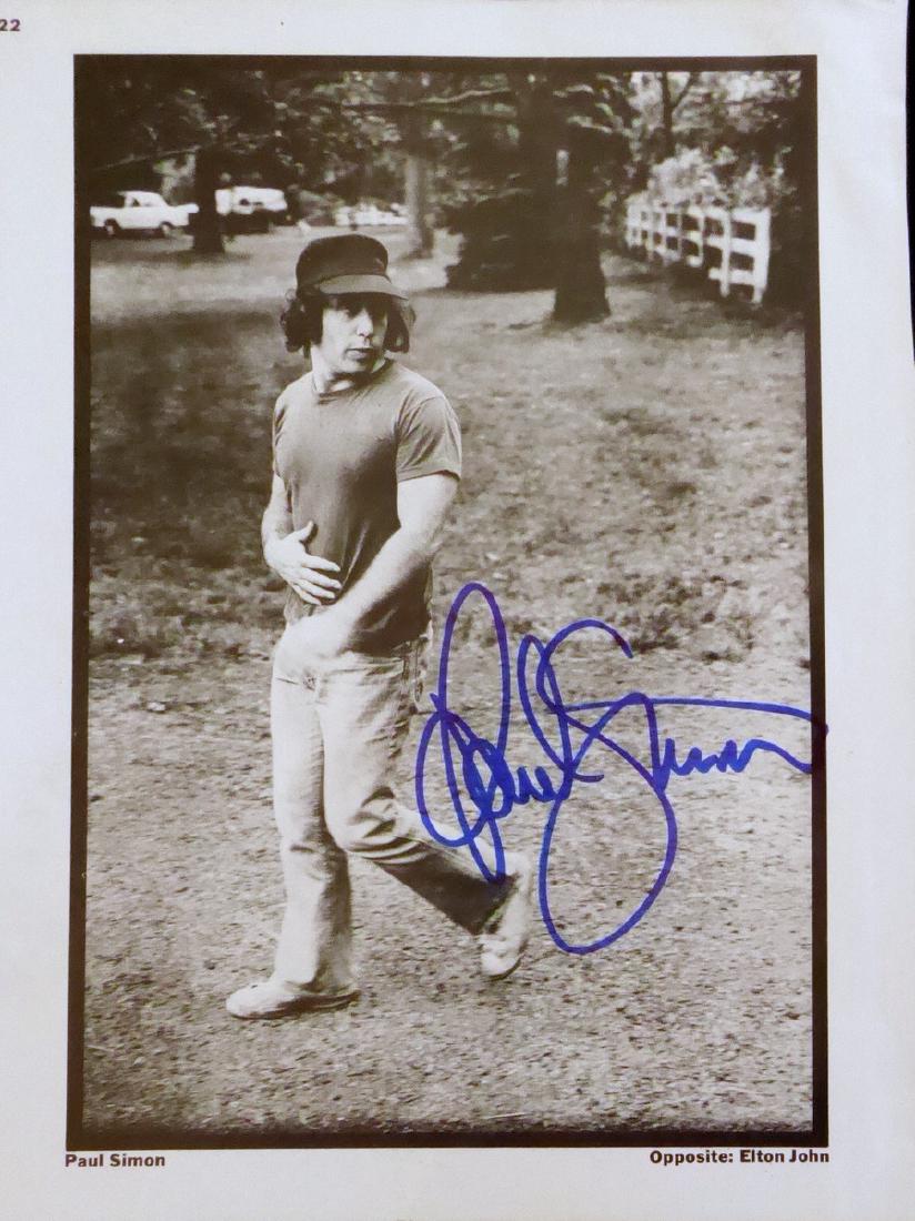 Singer, Songwriter PAUL SIMON - Mag Photo Signed (1 of 1)