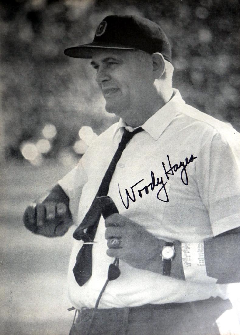 Woody hayes autograph discount