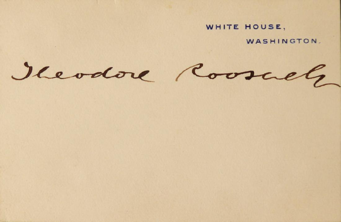 THEODORE ROOSEVELT - White House Card Signed (1 of 1)