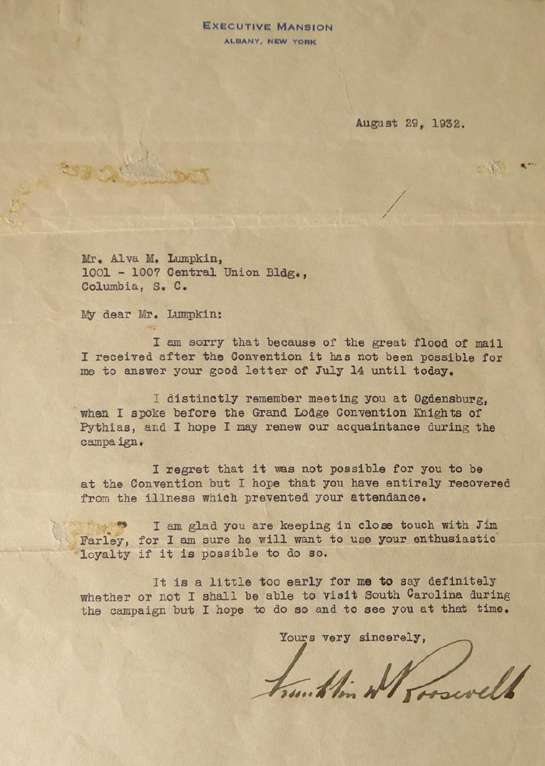 FRANKLIN D ROOSEVELT - TLS 1932 Campaign Content (1 of 1)