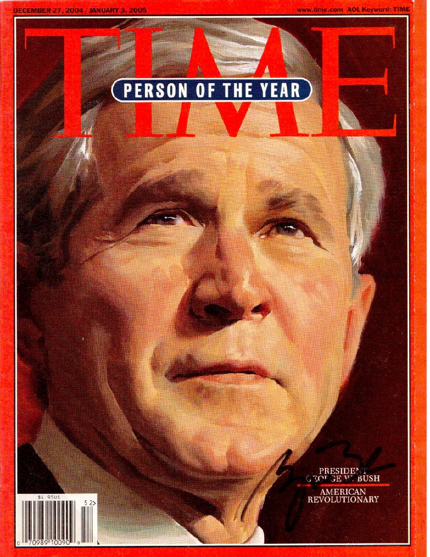 GEORGE W BUSH - TIME Magazine Signed (1 of 1)