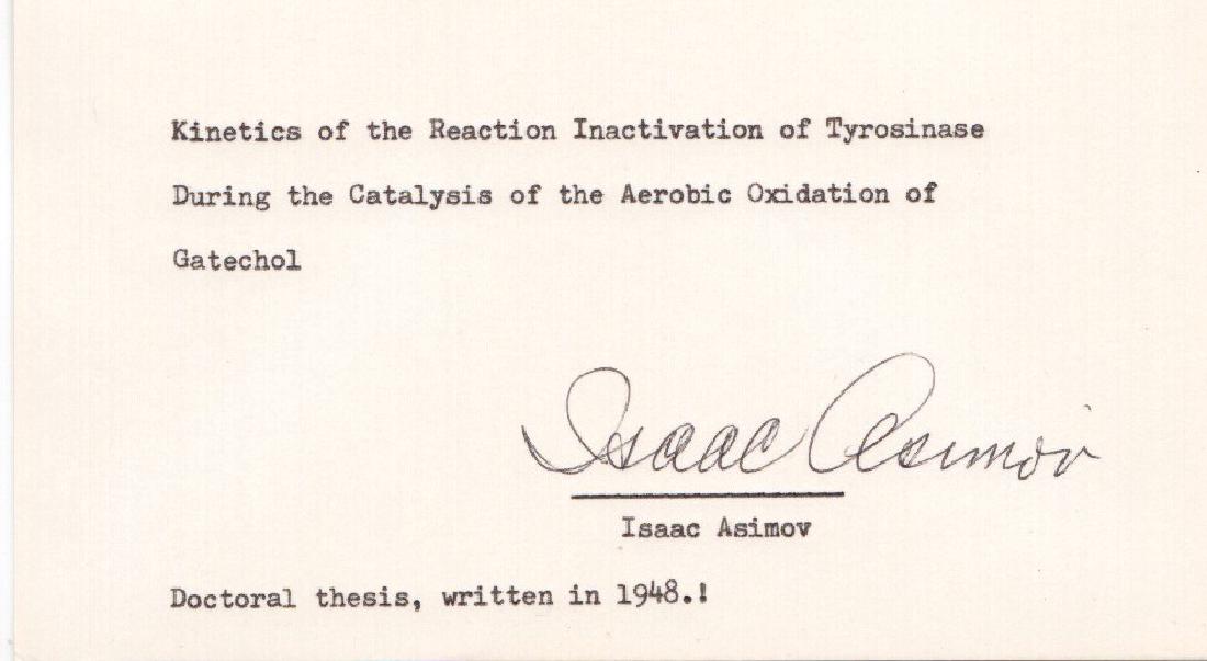 Sci-Fi Author ISAAC ASIMOV - Card Signed (1 of 1)