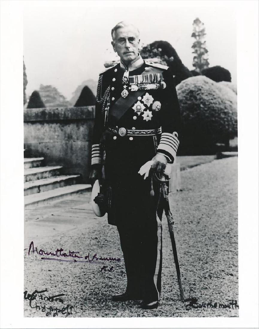 British Gen MOUNTBATTEN of BURMA - Photo Signed (1 of 1)