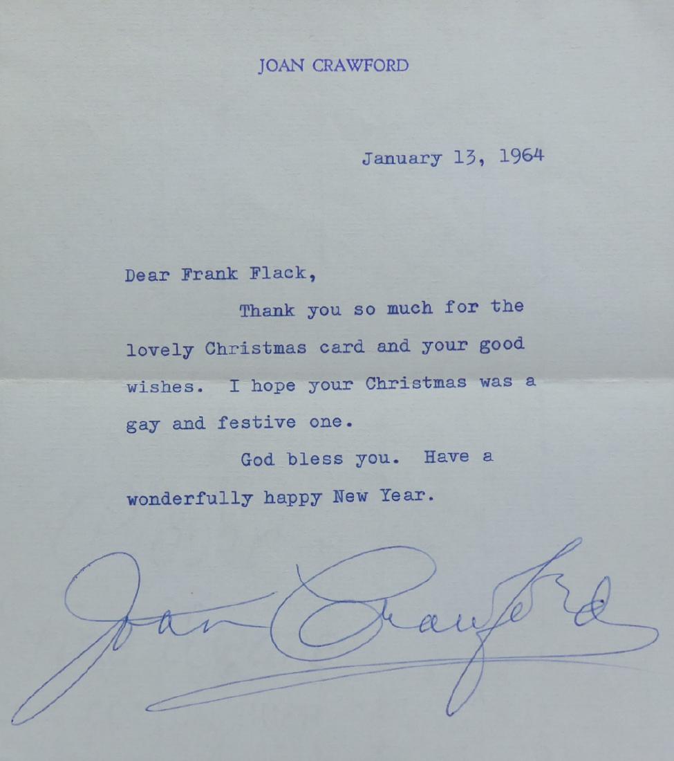 Actress JOAN CRAWFORD - Typed Letter Signed (1 of 1)