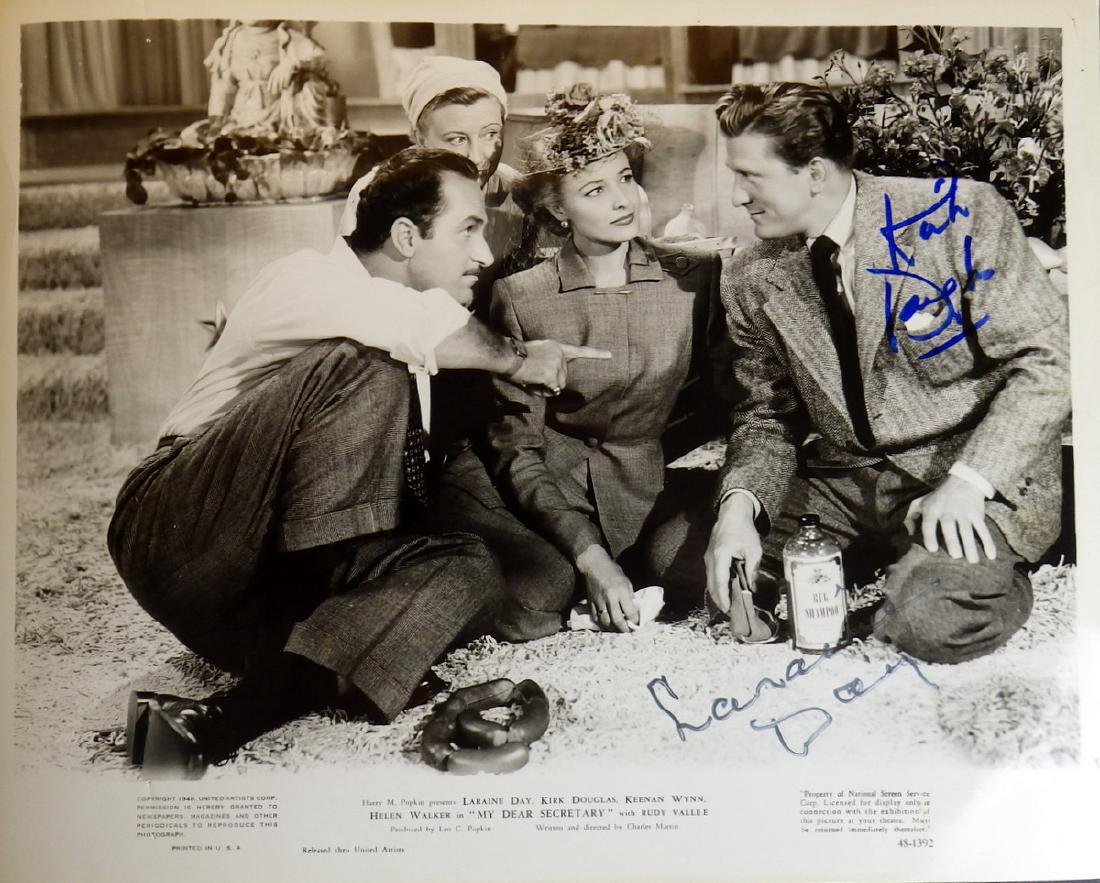 KIRK DOUGLAS and LARAINE DAY - 1948 Movie Photo Signed (1 of 1)