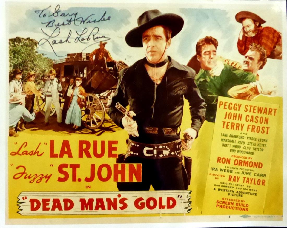 Cowboy Actor LASH LaRUE - Lobby Card Signed (1 of 1)
