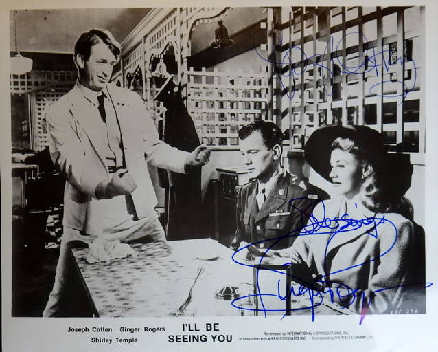 GINGER ROGERS & JOSEPH COTTEN 1944 Movie Photo Signed Sep 30, 2017