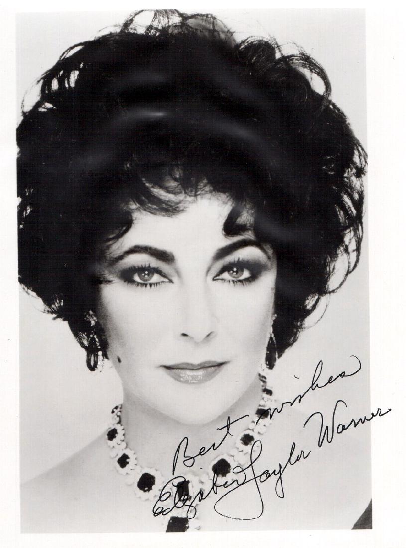 Actress ELIZABETH TAYLOR - Photo Signed (1 of 1)