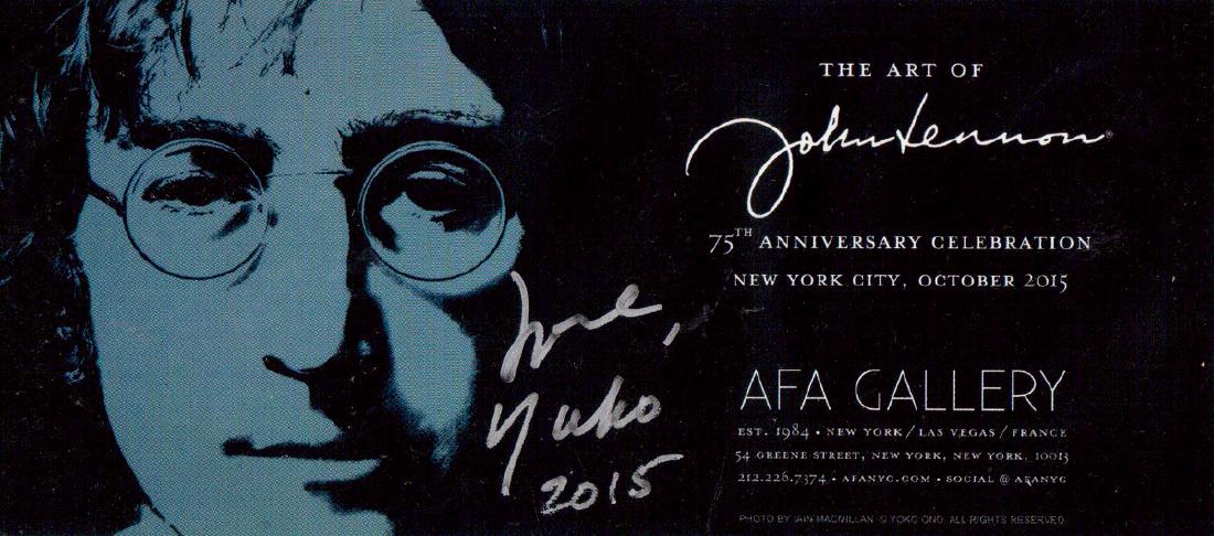 Japanese Singer YOKO ONO - Flyer Signed (1 of 1)