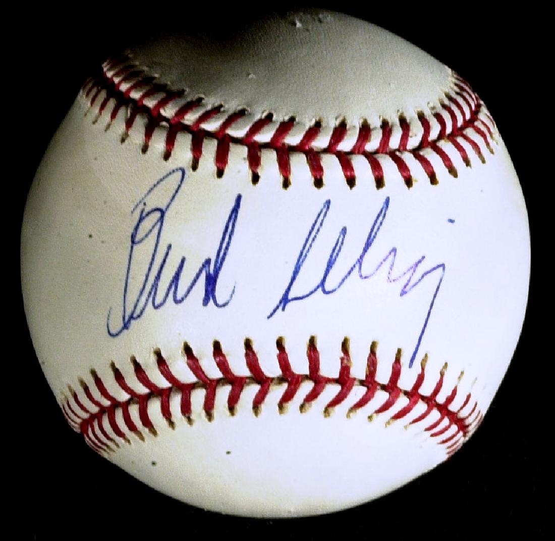 Commissioner BUD SELIG - Official ML Baseball Signed: Allan “Bud” Selig (1934- ) Baseball owner, commissioner. Selig served as the ninth Commissioner of Baseball. He oversaw baseball through the 1994 strike, the introduction of the wild card, interle