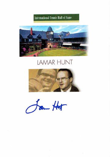 Afl Founder Lamar Hunt Photo Signed