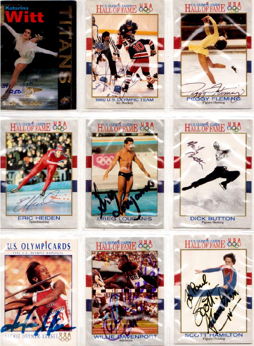 Olympics Trading Cards - Signed By Nine Winners (1 of 1)