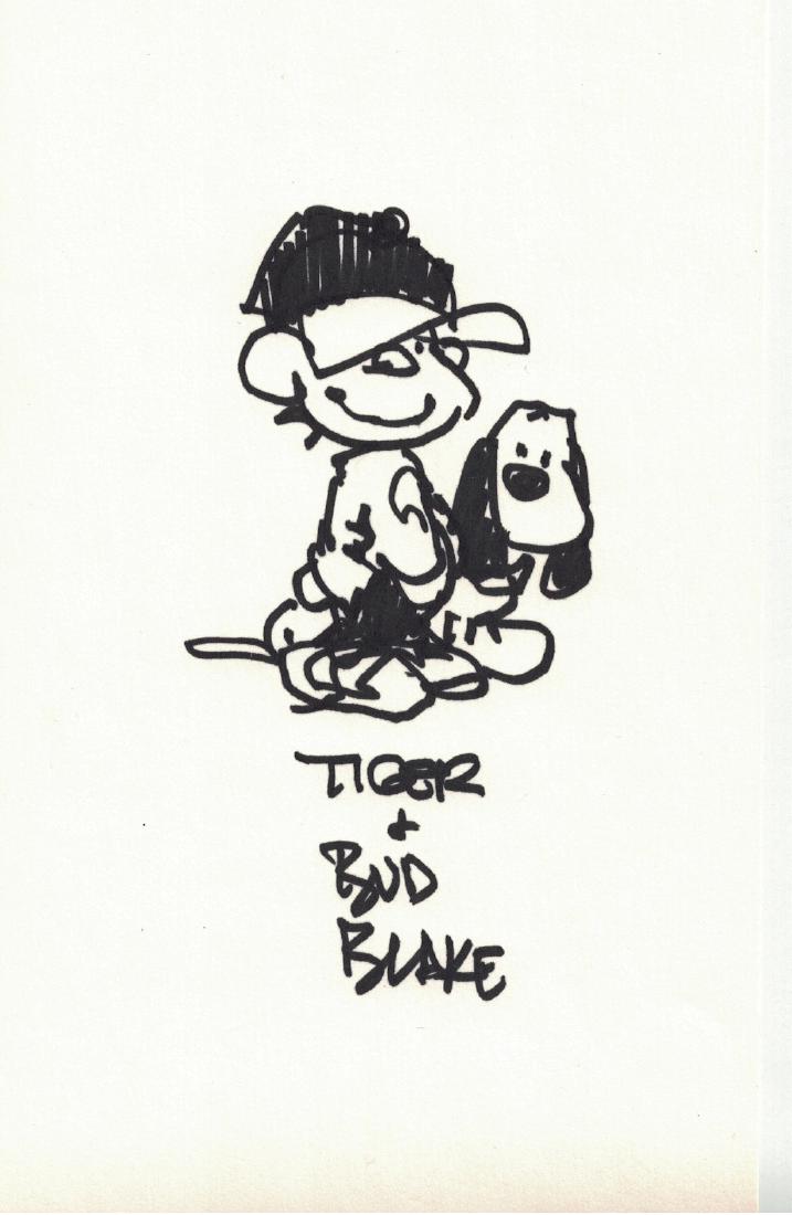 Tiger Cartoonist BUD BLAKE - Original Sketch Signed (1 of 1)