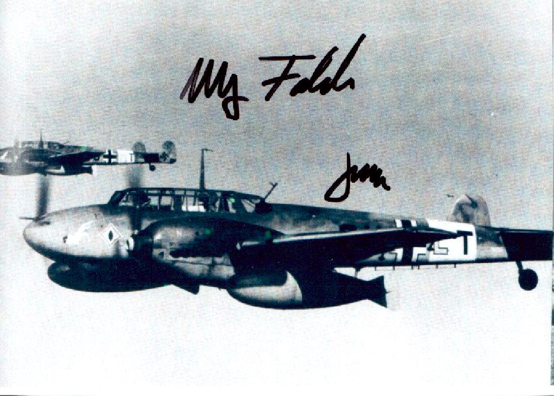 Luftwaffe Night Fighters - FALCK and JABS Photo Signed (1 of 1)