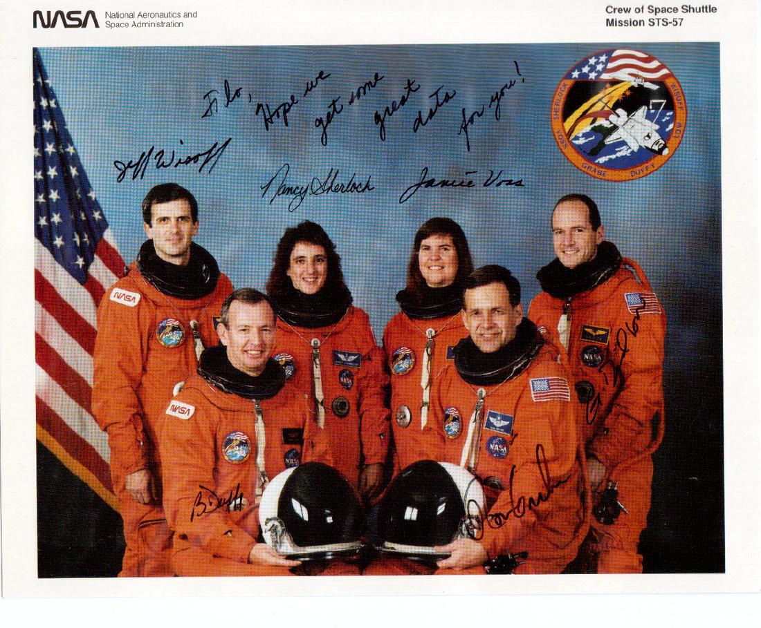Spacelab Mission STS - 57 - Crew Signed NASA Litho (1 of 1)