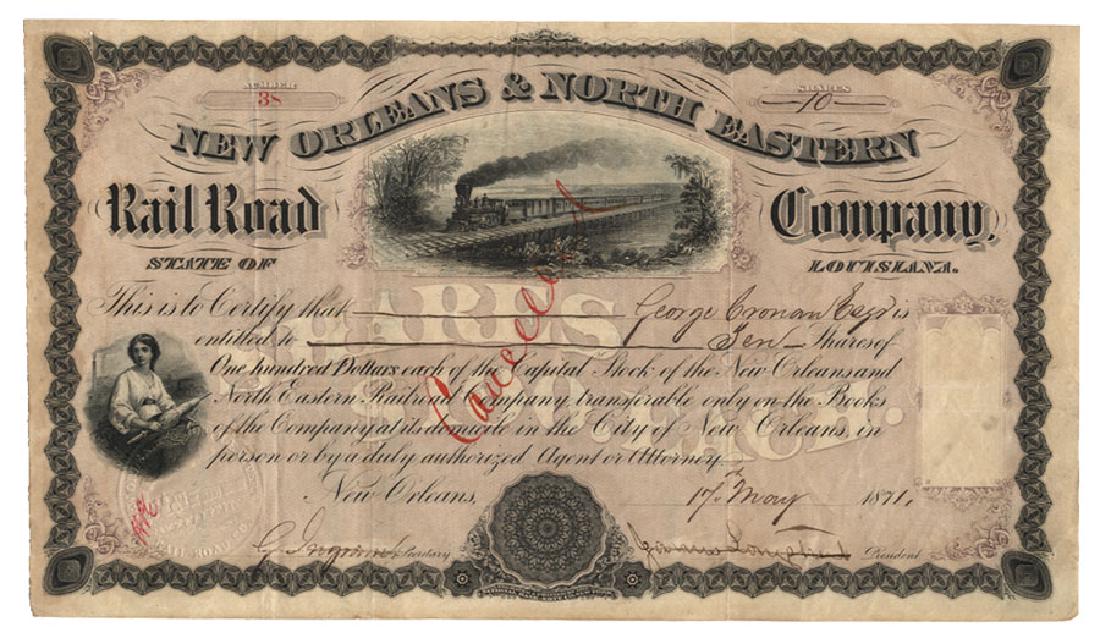 Confederate General JAMES LONGSTREET - Stock Signed (1 of 1)