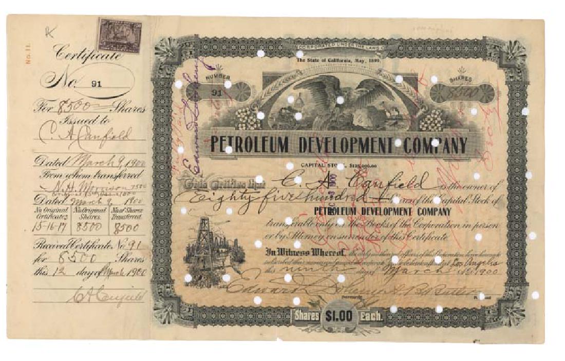 C.A. CANFIELD & EDWARD DOHENY - Stock (1 of 1)