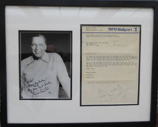 Singer, Actor FRANK SINATRA - Photo Signed to Dying Fan