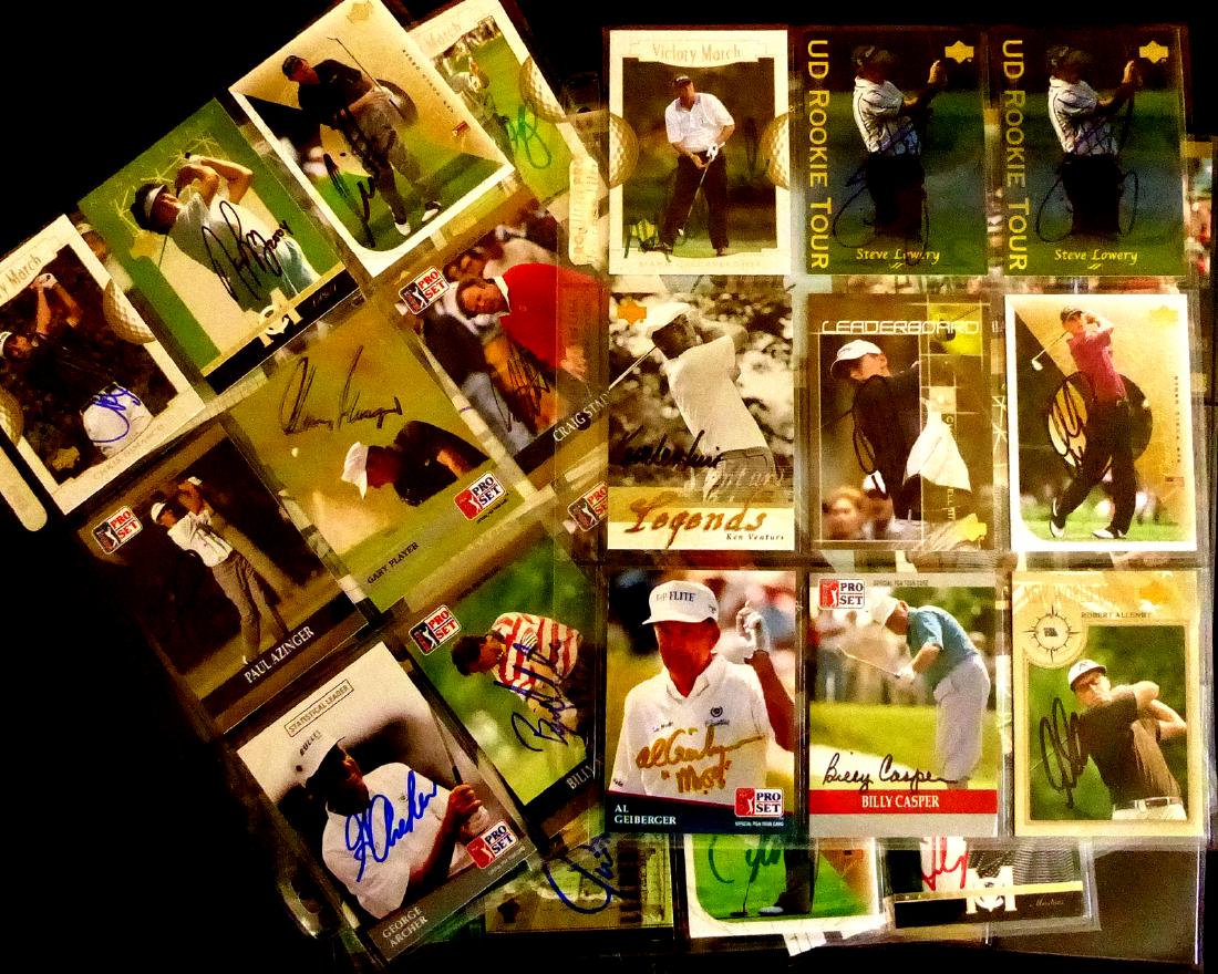PGA - Pro-Set - SIXTY-TWO Signed Trading Cards (1 of 1)