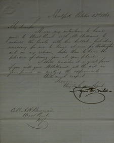 ATT Financier CYRUS FIELD - Civil War Ltr Signed (1 of 1)