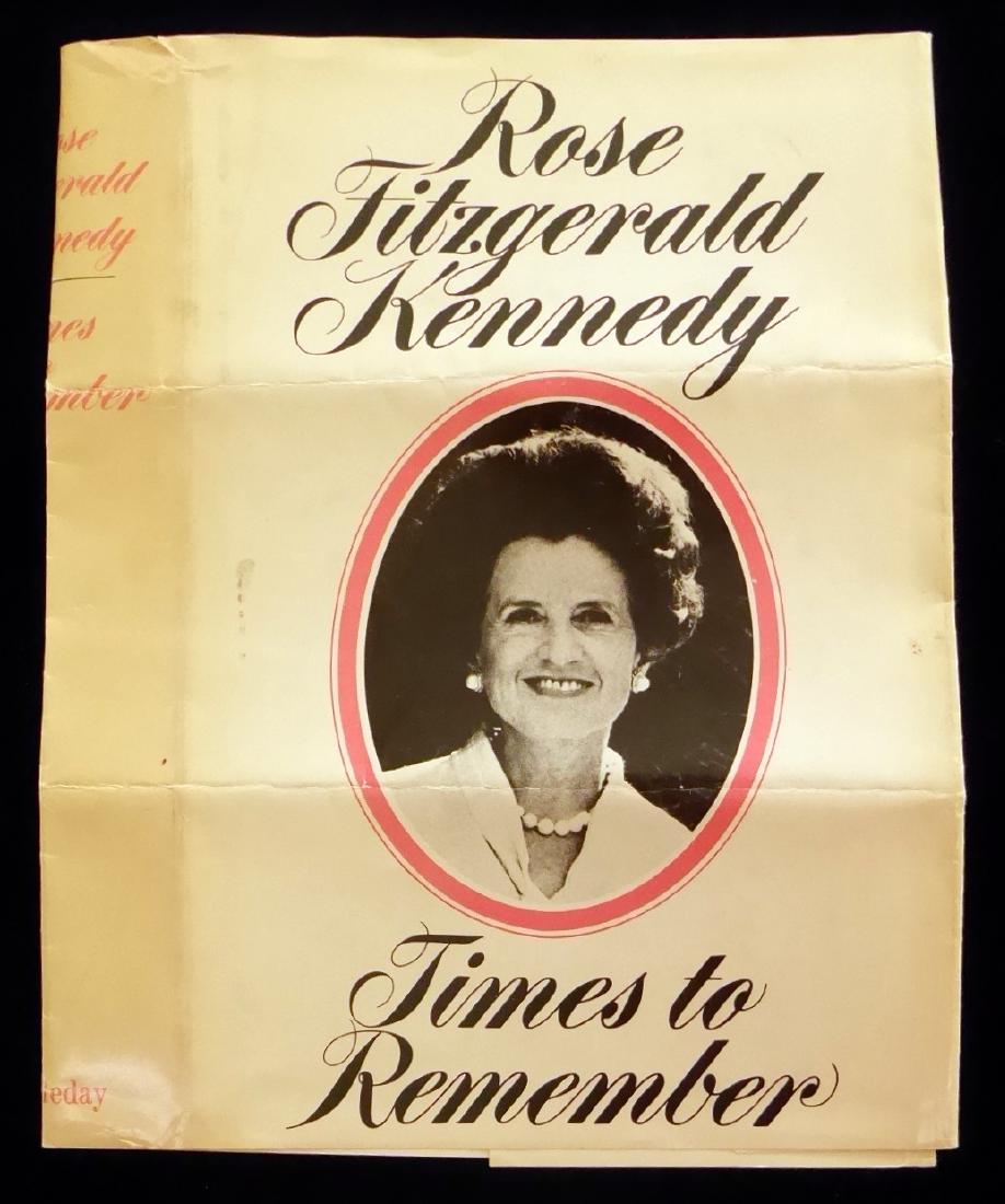 Kennedy Matriarch ROSE KENNEDY - Dust Jacket Signed: Rose Fitzgerald Kennedy (1890-1995) Matriarch of the Kennedy family. Rose was the wife of businessman and investor Joseph P. Kennedy Sr. Their nine children included President John F. Kennedy, Senator