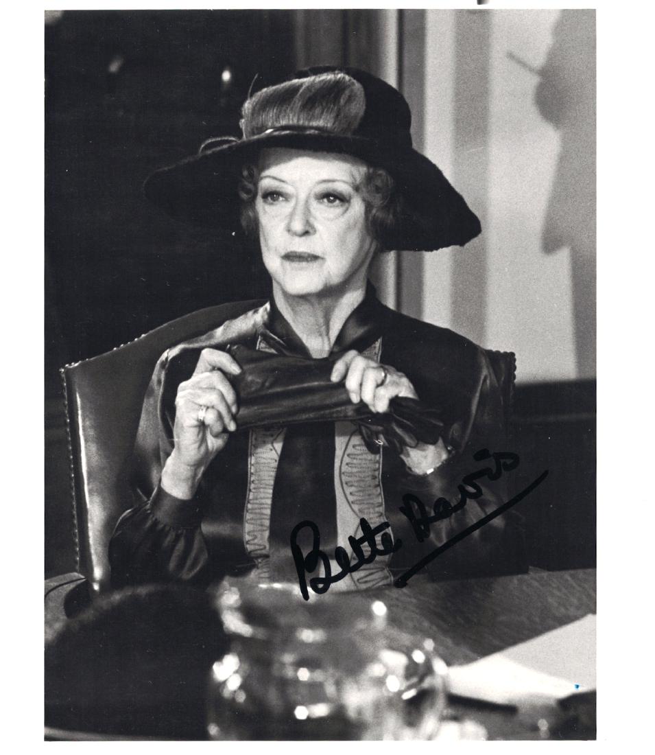 BETTE DAVIS - "Miss Daisy" Movie Photo: Bette Davis. 7 ½” x 9” black and white photograph from her 1989 film, Driving Miss Daisy, signed.