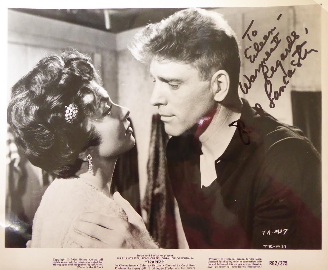 Actor BURT LANCASTER - Movie Photo Signed: Burt Lancaster (1913-1994) Actor. Lancaster was known for playing "tough guys", he went on to achieve success with more complex and challenging roles. He was nominated four times for Academy Awards, a