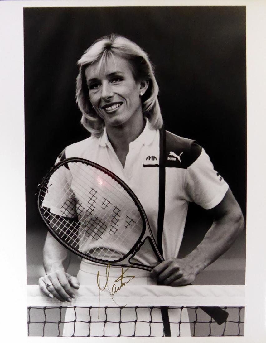 Czech Tennis Great MARTINA NAVRATILOVA - Photo Signed: Martina Navratilova (1956- ) Czech tennis player. Navratilova won 18 Grand Slam singles titles, 31 major women's doubles titles (an all-time record), and 10 major mixed doubles titles, combine