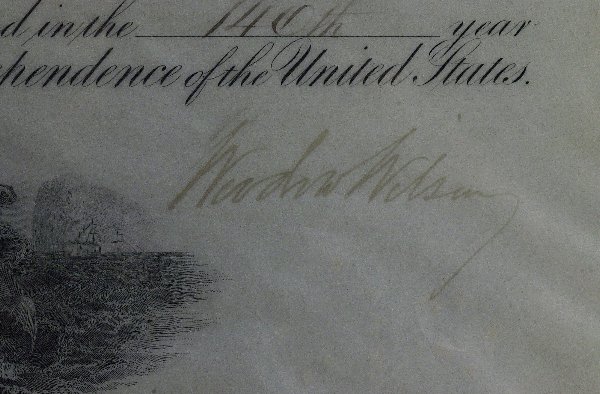 President WOODROW WILSON - Appointment Signed - 2