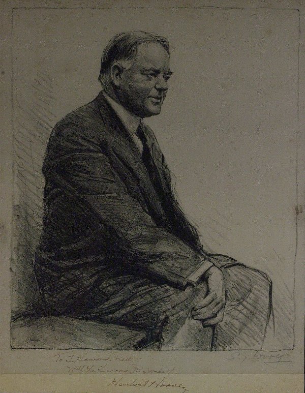 President HERBERT HOOVER - Original Litho Signed