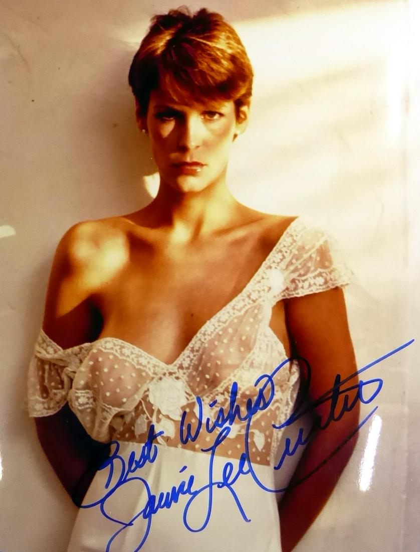 Actress JAMIE LEE CURTIS - Photo: Jamie Lee Curtis (1958- ) Actress. Curtis made her film debut in 1978 as Laurie Strode in the horror film Halloween. The film established her as a "scream queen", and she appeared in a string of horro