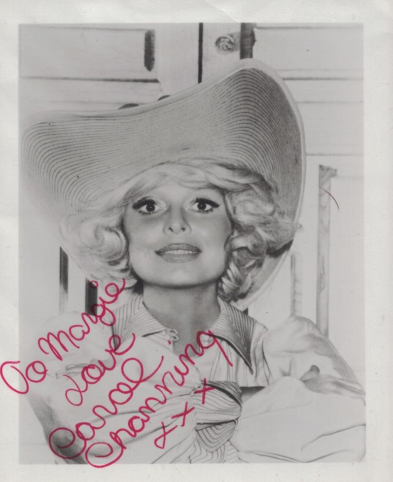 Actress CAROL CHANNING - Two Photos: Carol Channing (1921-2019) Singer, actress. Channing began as a Broadway musical actress starring in Gentlemen Prefer Blondes in 1949 and Hello, Dolly! in 1964, and winning the Tony Award for Best Act