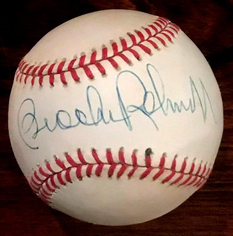 Orioles BROOKS ROBINSON - Baseball: Brooks Calbert Robinson Jr. (born May 18, 1937) He was elected to the Baseball Hall of Fame in 1983. Signed Bobby Brown ball with JSA and case included. Ball and signature are in good condition.