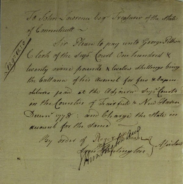 CT Signers SHERMAN & HUNTINGTON- Pay Order Signed