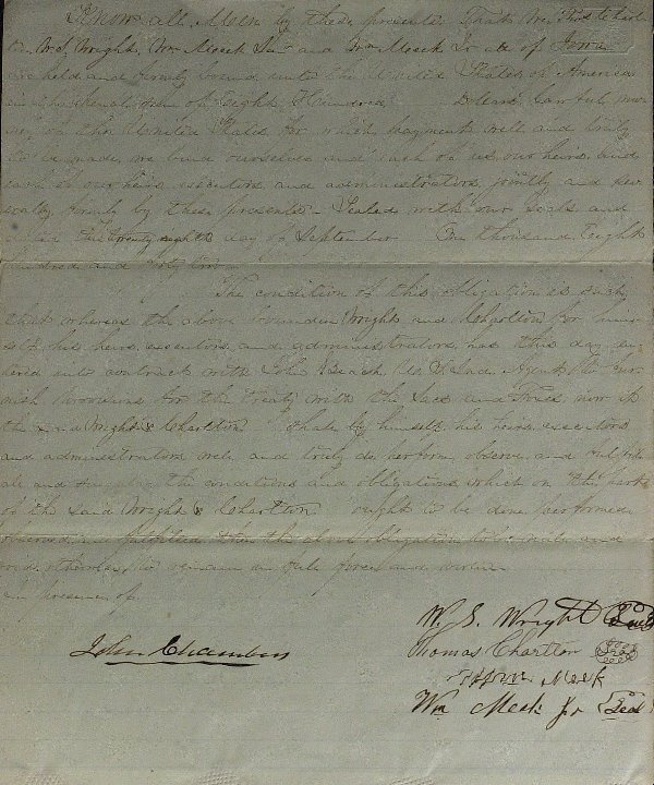 JOHN CHAMBERS - Sac and Fox Indian Treaty Signed