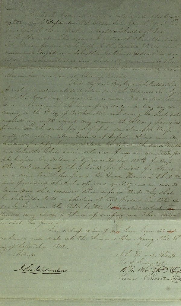 JOHN CHAMBERS - Sac and Fox Indian Treaty Signed - 2