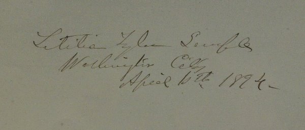 Pres Tyler's Daughter LETITIA SEMPLE - Signature