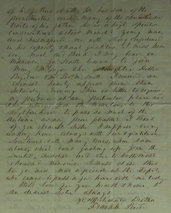 Pres FRANKLIN PIERCE-Emotional Autograph Ltr Signed